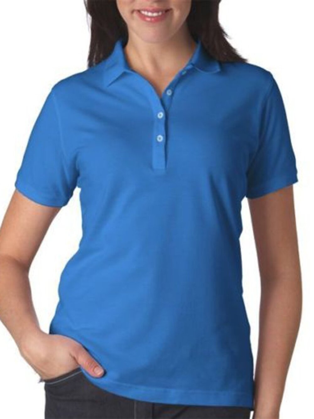 Outer Banks Polo Shirt Women 2XL Blue NWT 100% Cotton Short Sleeves Buttons NEW